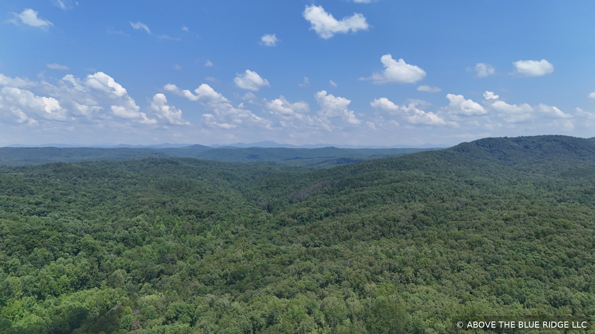 Blue Ridge mountain landscape aerial photograph