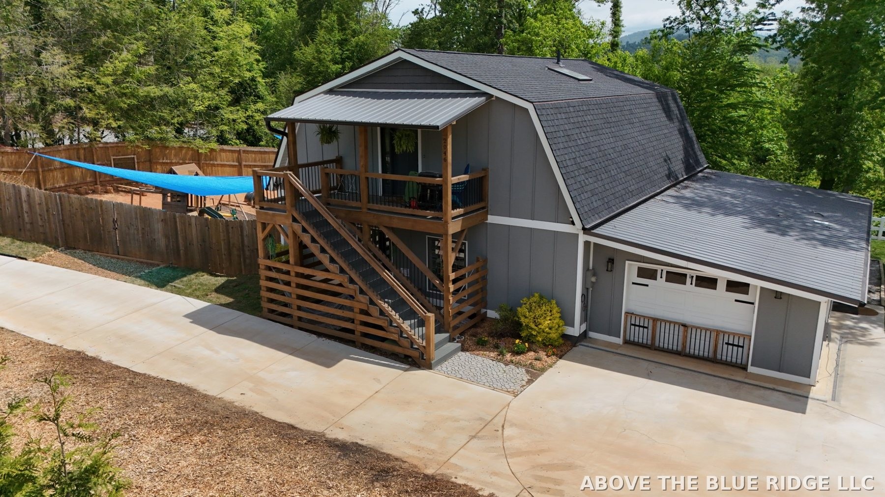 Aerial view of a residential property photographed by Above the Blue Ridge LLC